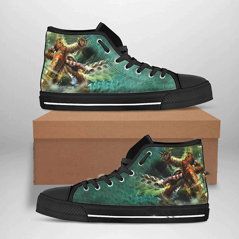 Chewbacca Best Movie Character High Top Shoes