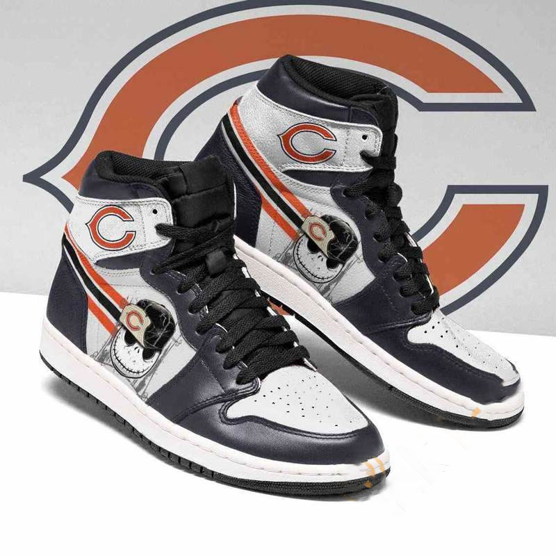 Chicago Bears Nfl Football Jack Skellington Custom Air Jordan Shoes
