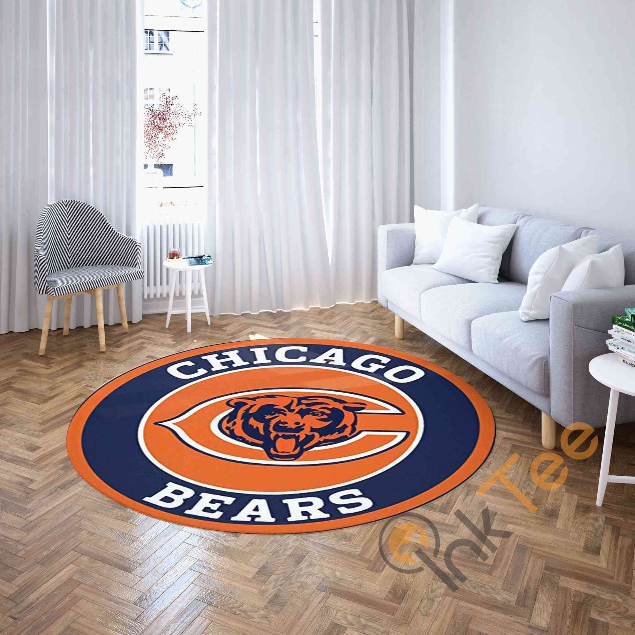 Chicago Bears Round Carpet Nfl Football Rug