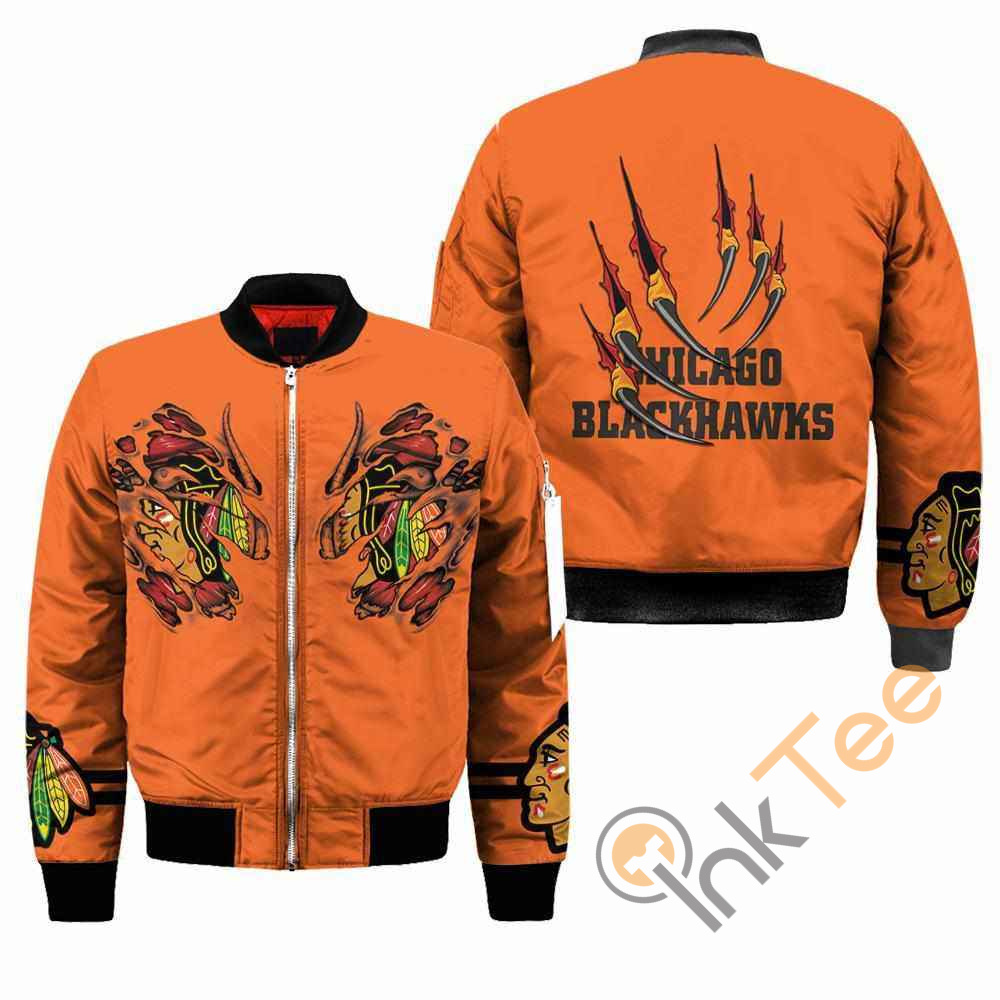 Chicago Blackhawks NHL Claws Apparel Best Christmas Gift For Fans Bomber Jacket