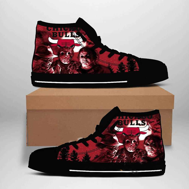 Chicago Bulls Nba Basketball High Top Shoes