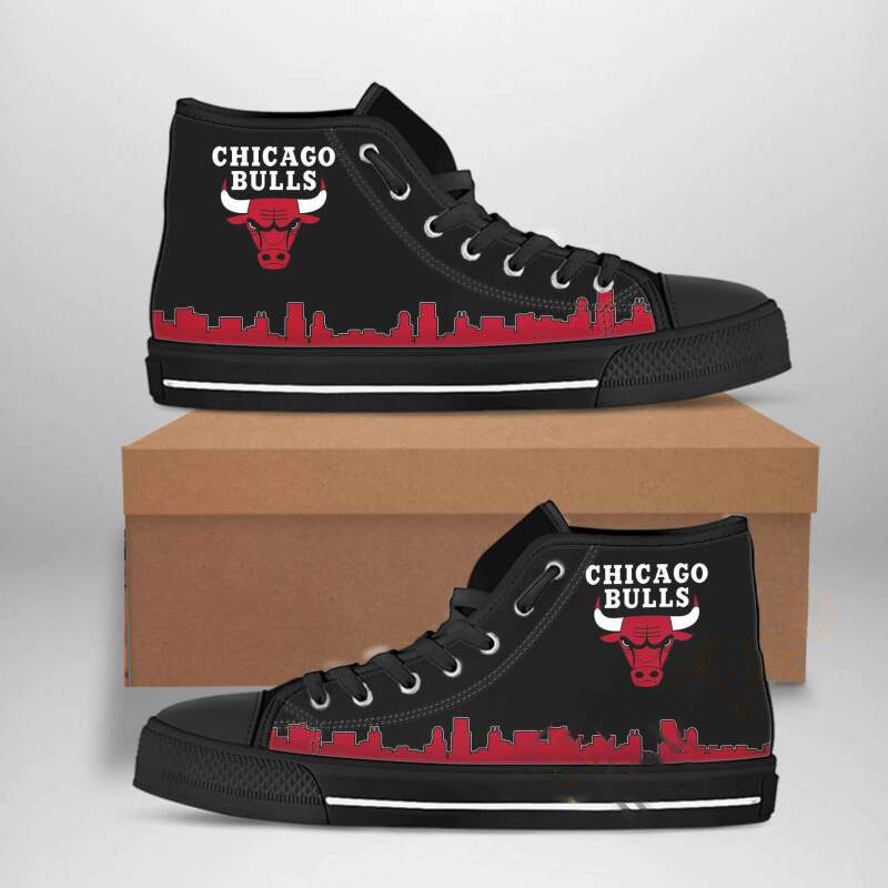 Chicago Bulls Nba Basketball High Top Shoes