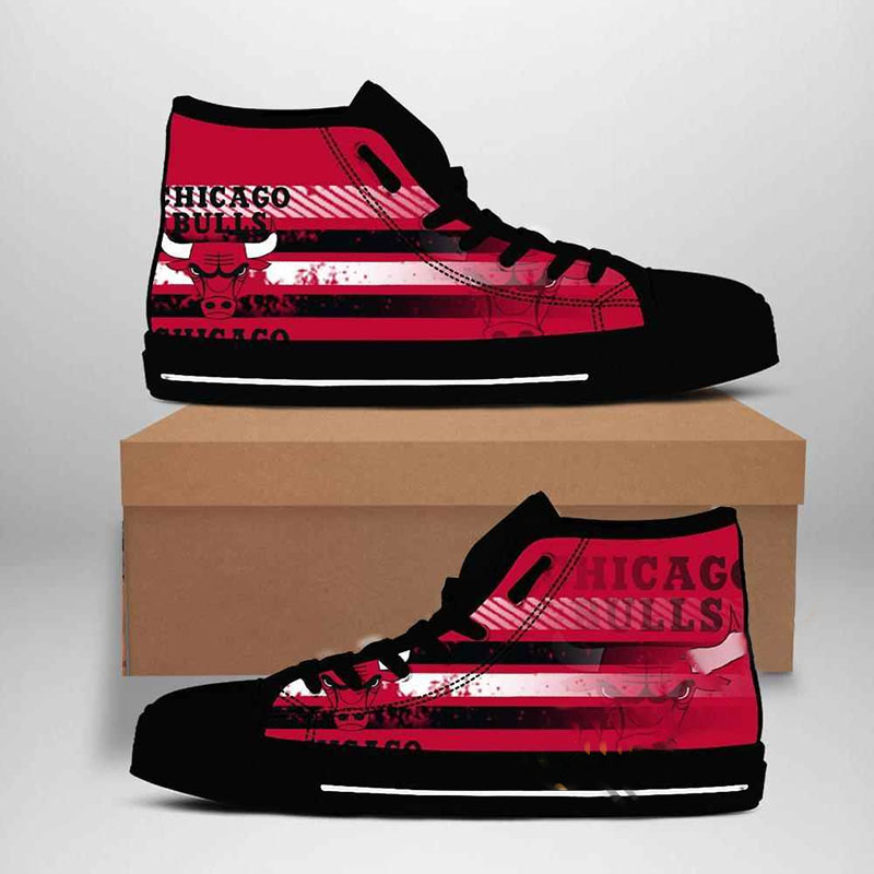 Chicago Bulls Nba Basketball High Top Shoes