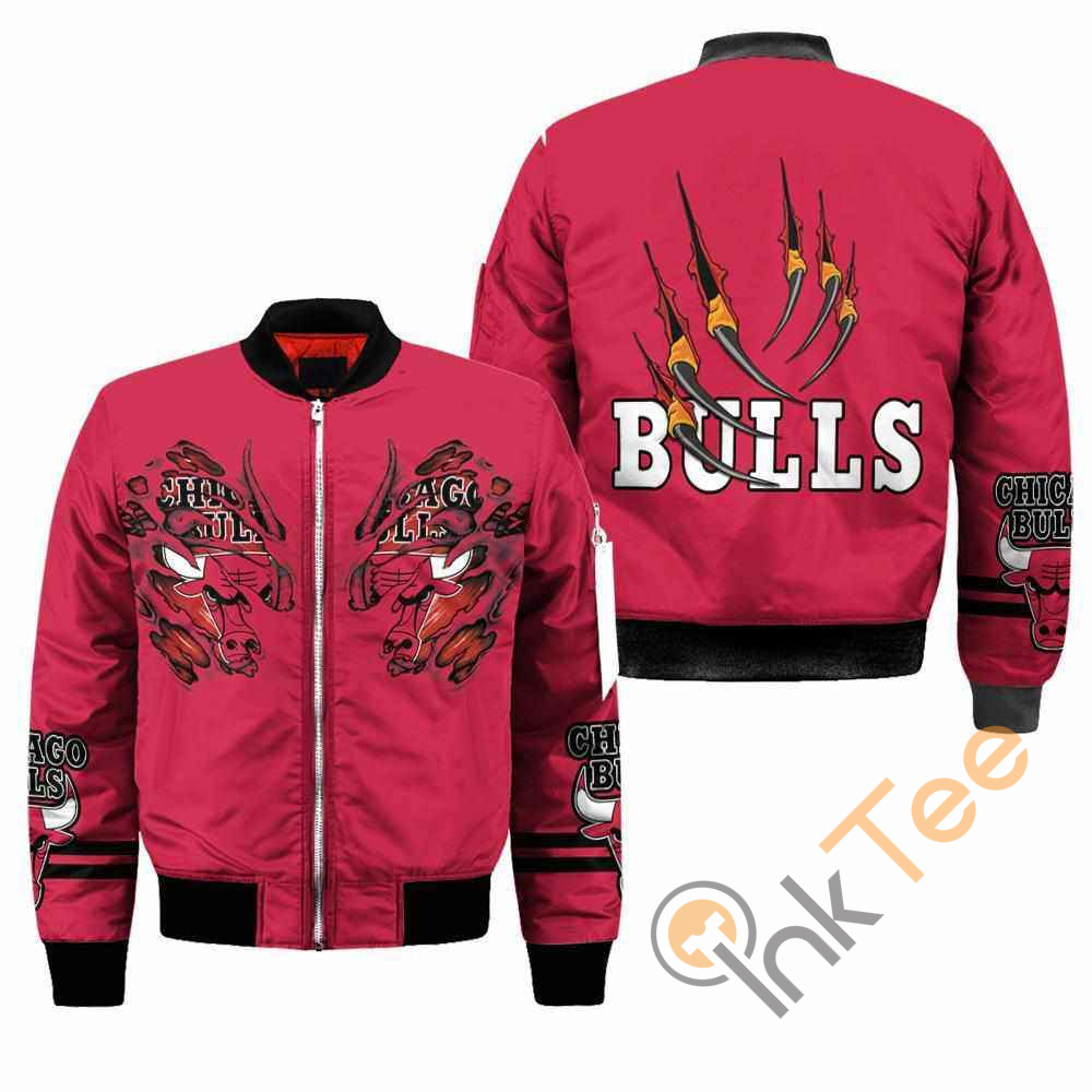 Chicago Bulls NBA Claws Apparel Best Christmas Gift For Fans Bomber Jacket