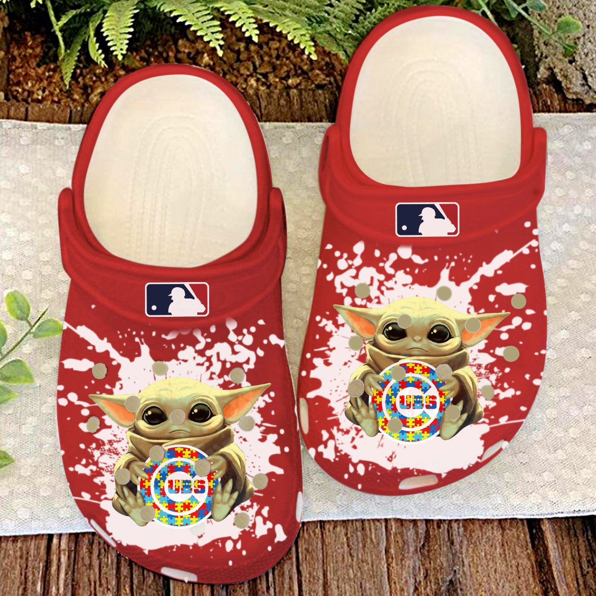 Chicago Cubs Baby Yoda Autism Crocs Clog Shoes
