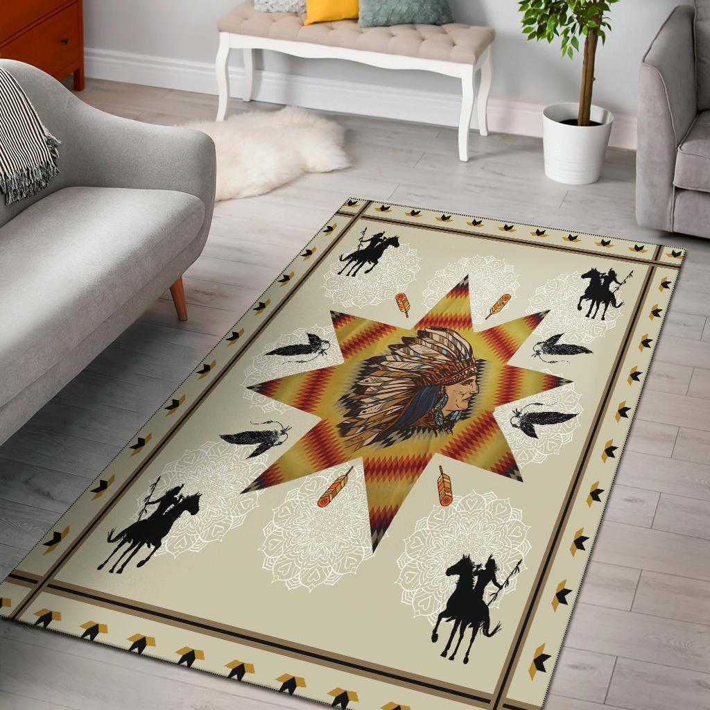 Chief & Warriors Native American Area Limited Edition Rug