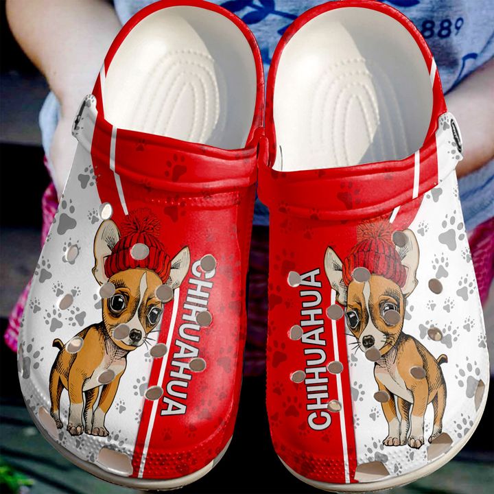 Chihuahua Love Red Crocs Clog Shoes
