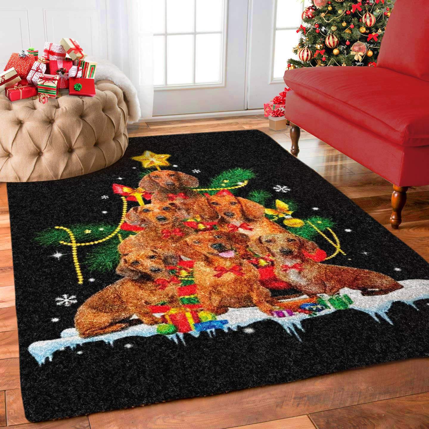 Christmas Dachshund Limited Edition Rug