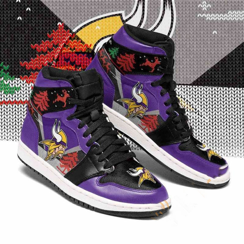 Christmas Minnesota Vikings Nfl Custom Air Jordan Shoes