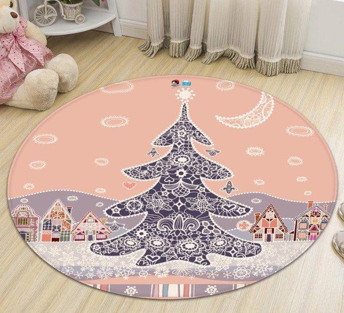Christmas Tree Lace Limited Edition Round Rug