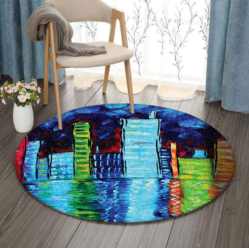 City Near Beach Limited Edition Round Rug