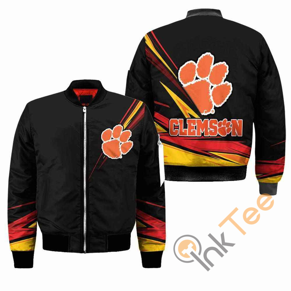 Clemson Tigers NCAA Black Apparel Best Christmas Gift For Fans Bomber Jacket
