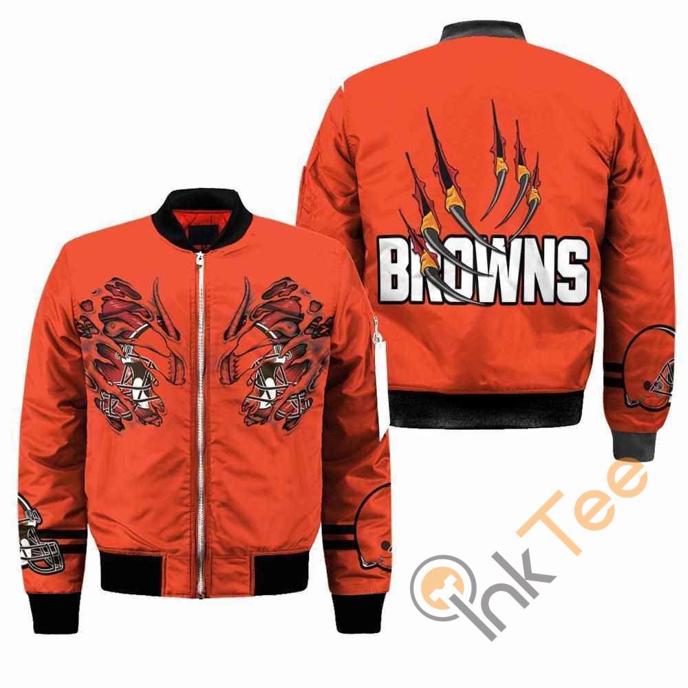 Cleveland Browns NFL Claws Apparel Best Christmas Gift For Fans Bomber Jacket