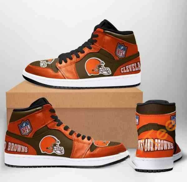 Cleveland Browns Nfl Football Custom Air Jordan Shoes