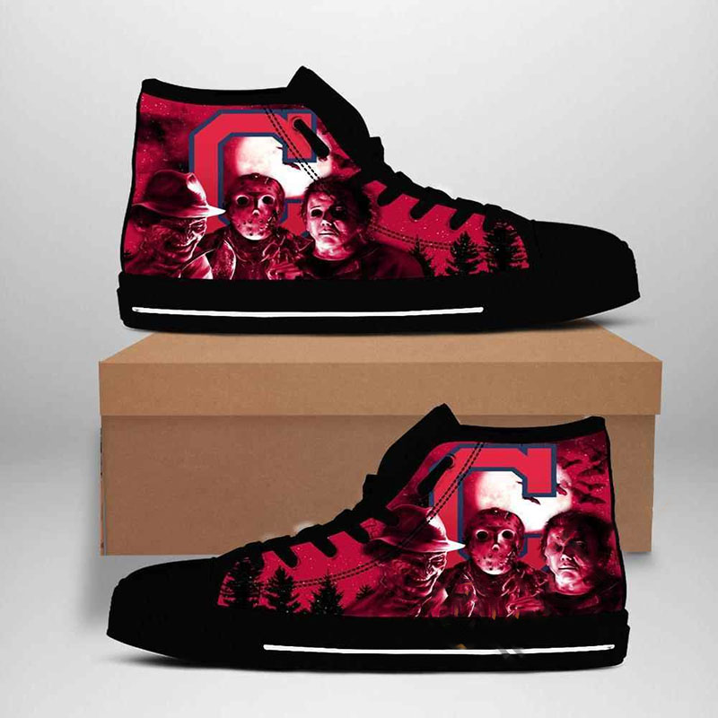 Cleveland Indians Mlb Baseball High Top Shoes