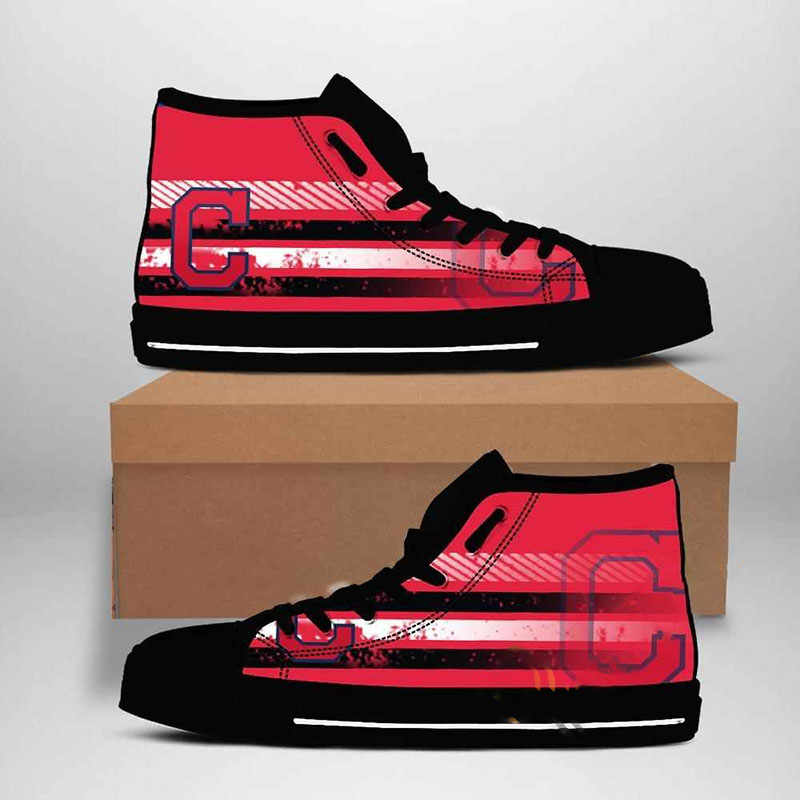 Cleveland Indians Mlb Baseball High Top Shoes