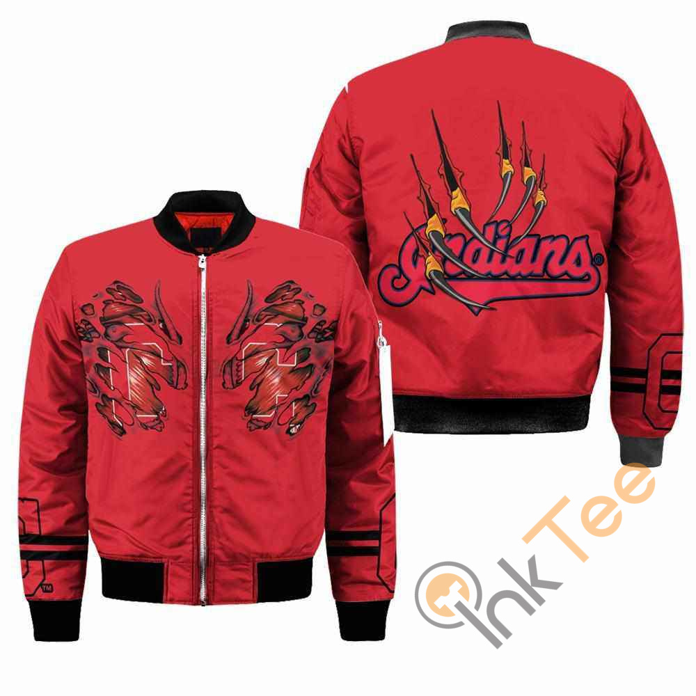 Cleveland Indians MLB Claws Apparel Best Christmas Gift For Fans Bomber Jacket