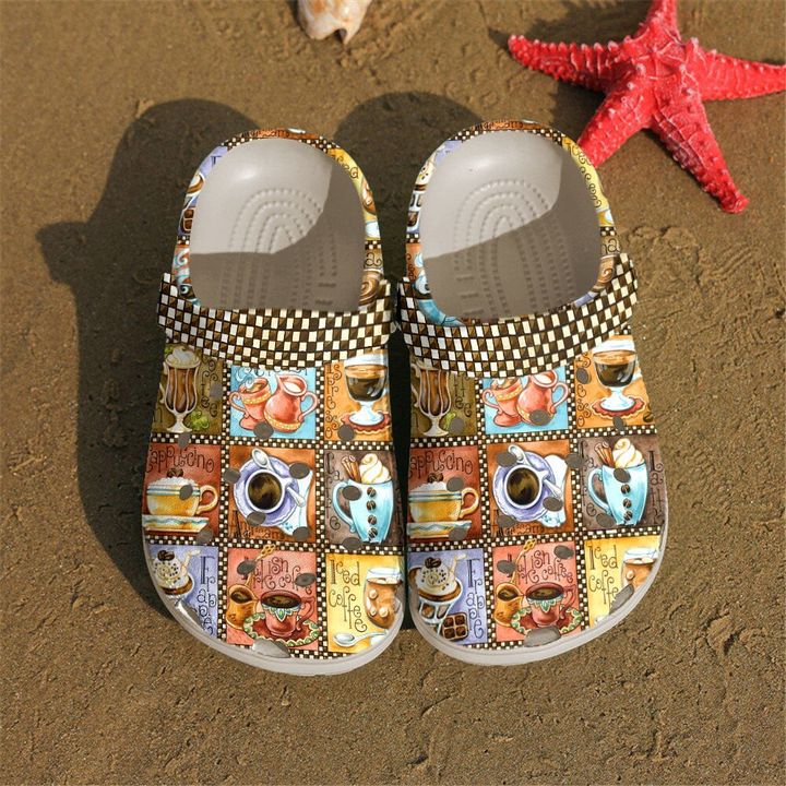 Coffee Time Crocs Clog Shoes