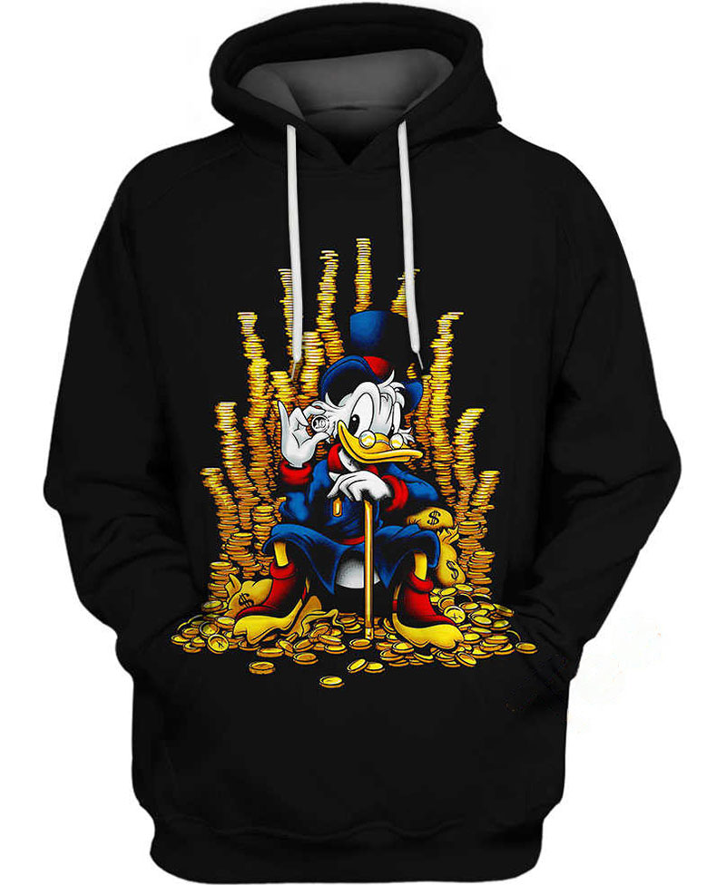 Coins Of Donald Duck Hoodie 3D