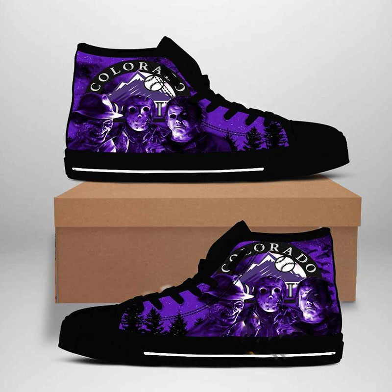 Colorado Rockies Mlb Baseball High Top Shoes