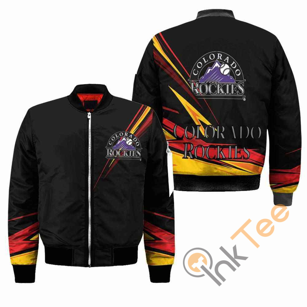 Colorado Rockies MLB Black Apparel Best Christmas Gift For Fans Bomber Jacket