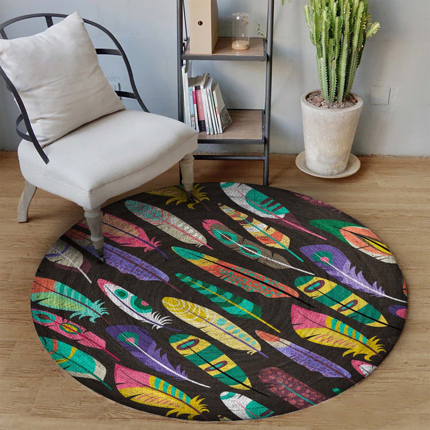 Colorful Oblique Limited Edition Round Rug