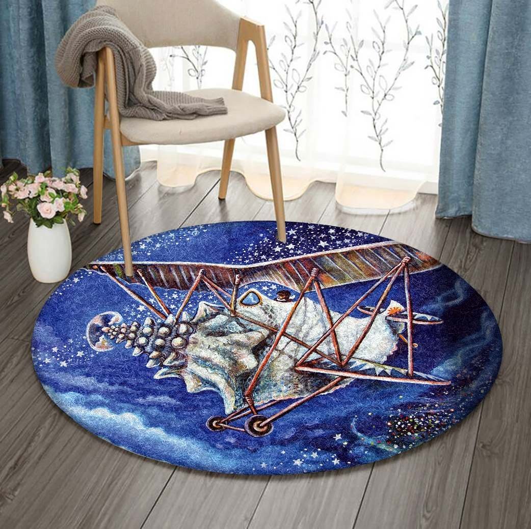 Conch Flyer Abigail White Limited Edition Round Rug