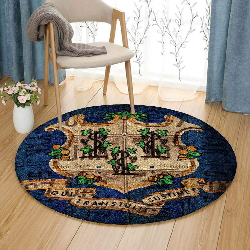 Connecticut State Limited Edition Round Rug