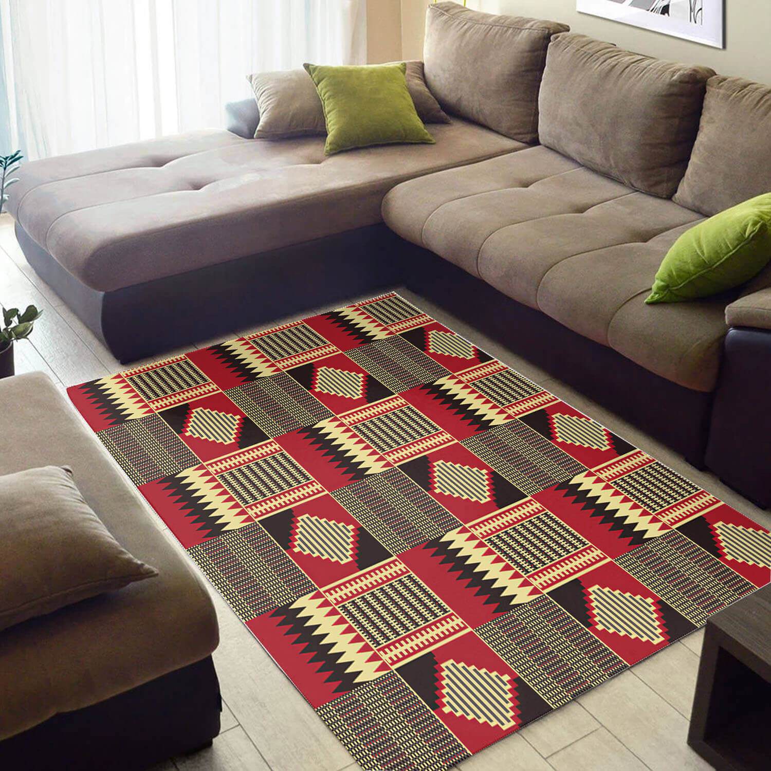 Cool African Black History Month Ethnic Seamless Pattern Themed Carpet House Rug