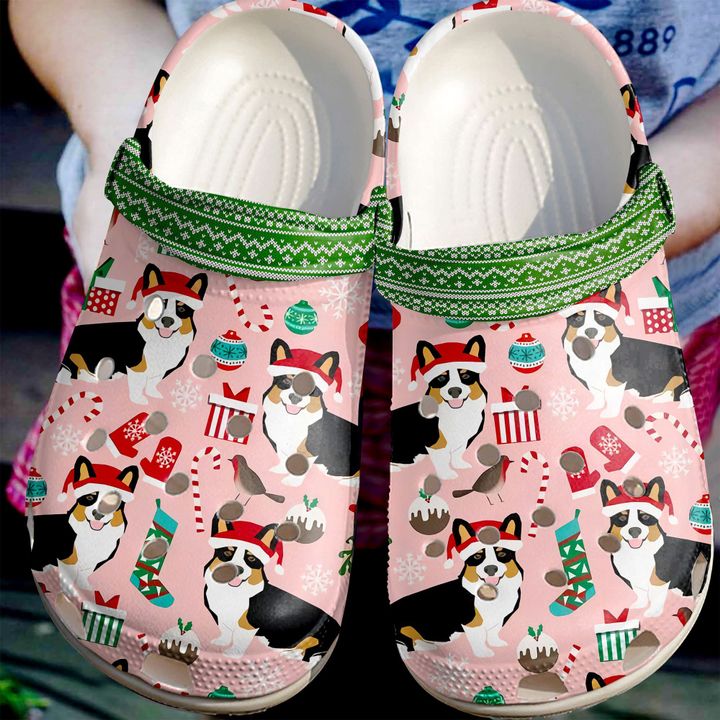 Corgi Merry Corgimas Crocs Clog Shoes