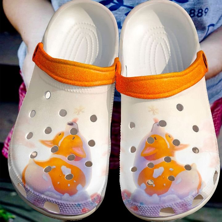 Corgi Snowy Crocs Clog Shoes