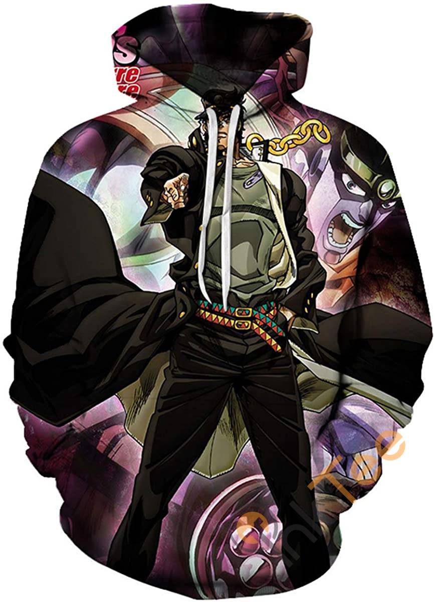 Cosplay Jojo’s Bizarre Adventure Print Pullover With Front Pocket Hoodie 3D