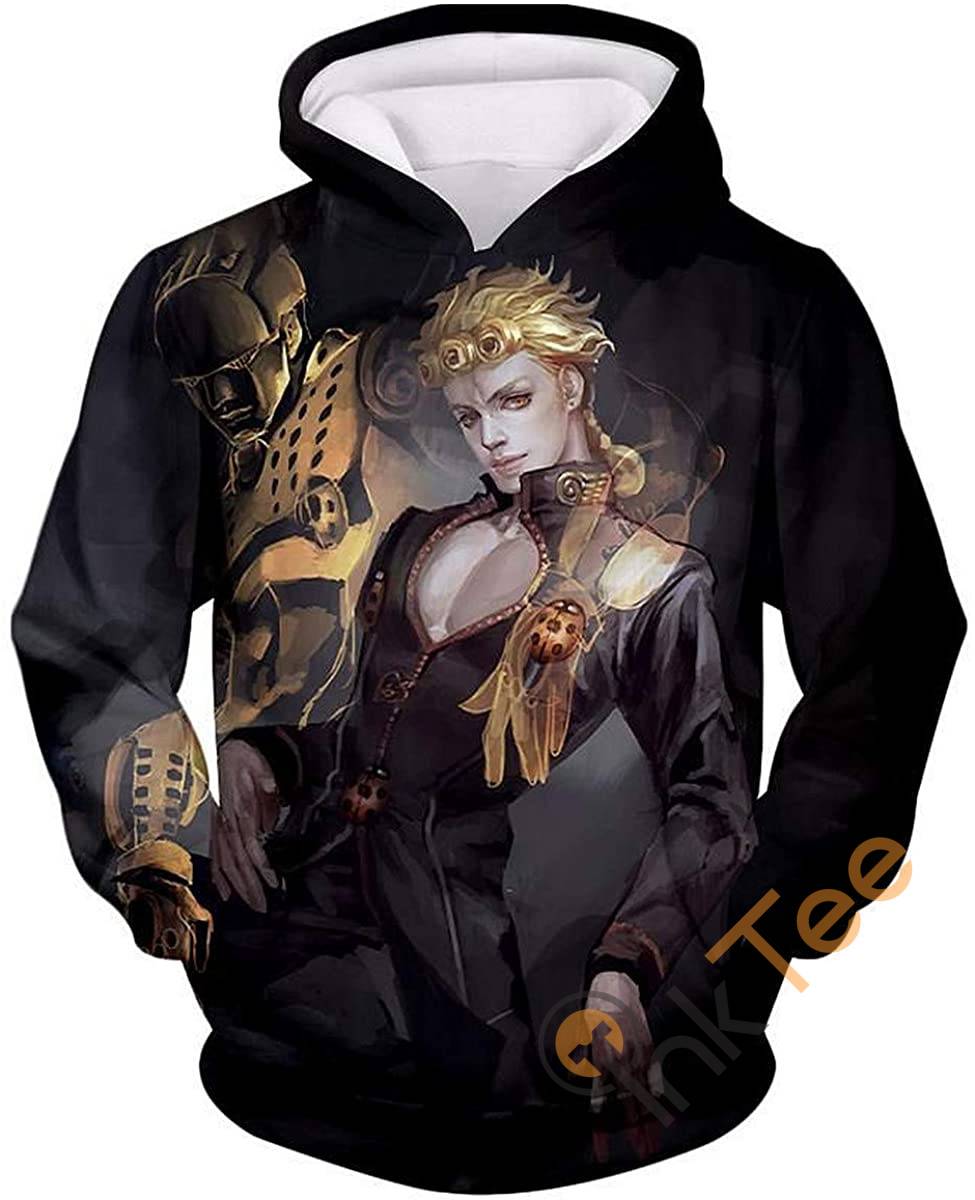 Cosplay Jojo’s Bizarre Adventure Print Pullover With Front Pocket Hoodie 3D