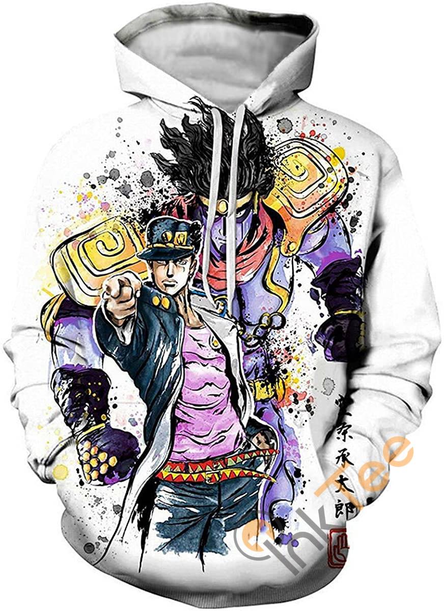 Cosplay Jojo’s Bizarre Adventure Print Pullover With Front Pocket Hoodie 3D