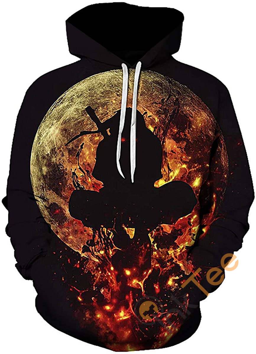 Cosplay Naruto Print Pullover With Front Pocket Hoodie 3D