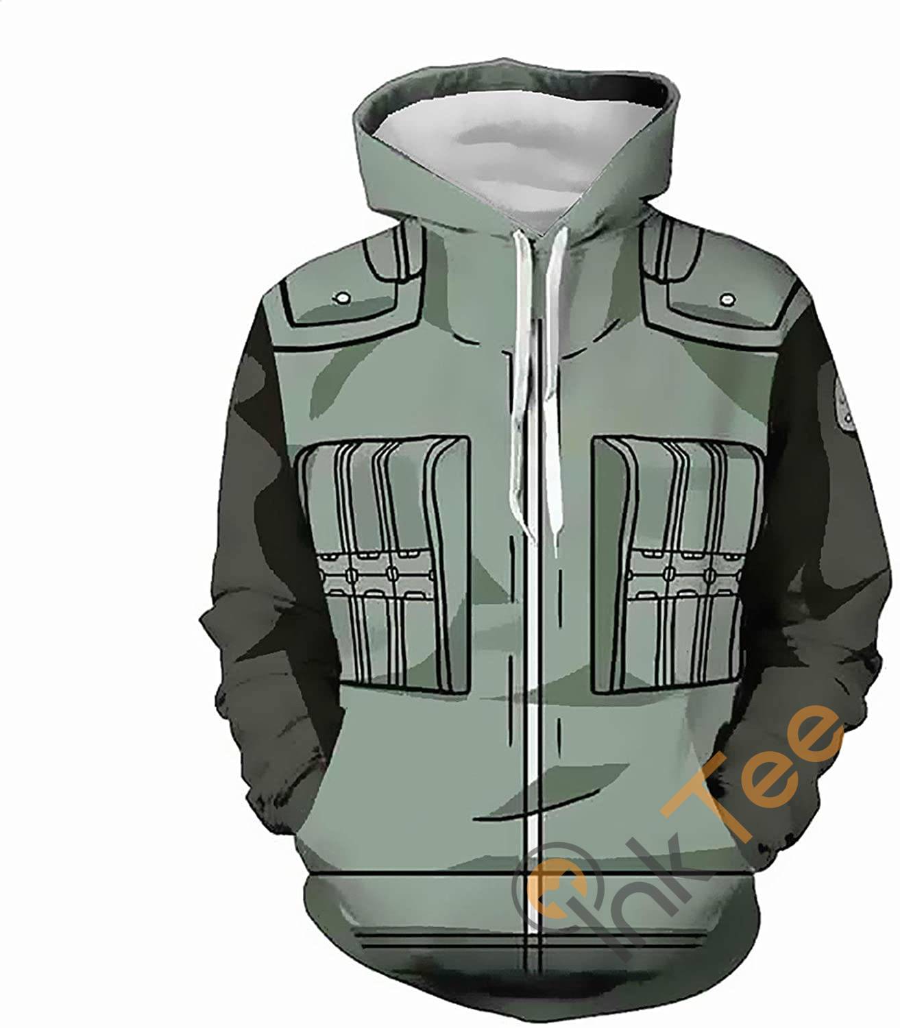 Cosplay Naruto Print Pullover With Front Pocket Hoodie 3D