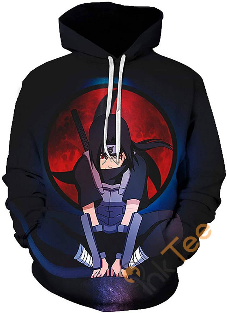 Cosplay Naruto Print Pullover With Front Pocket Hoodie 3D