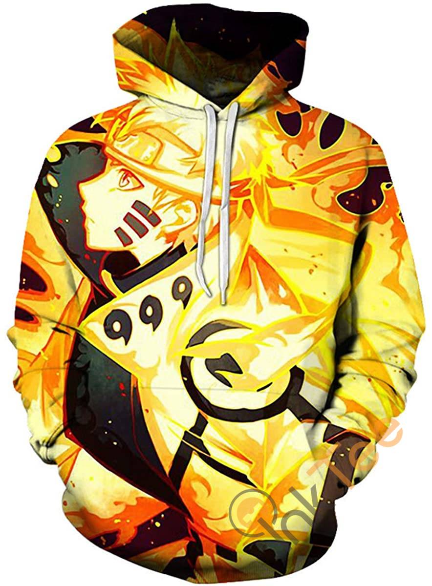 Cosplay Naruto Print Pullover With Front Pocket Hoodie 3D