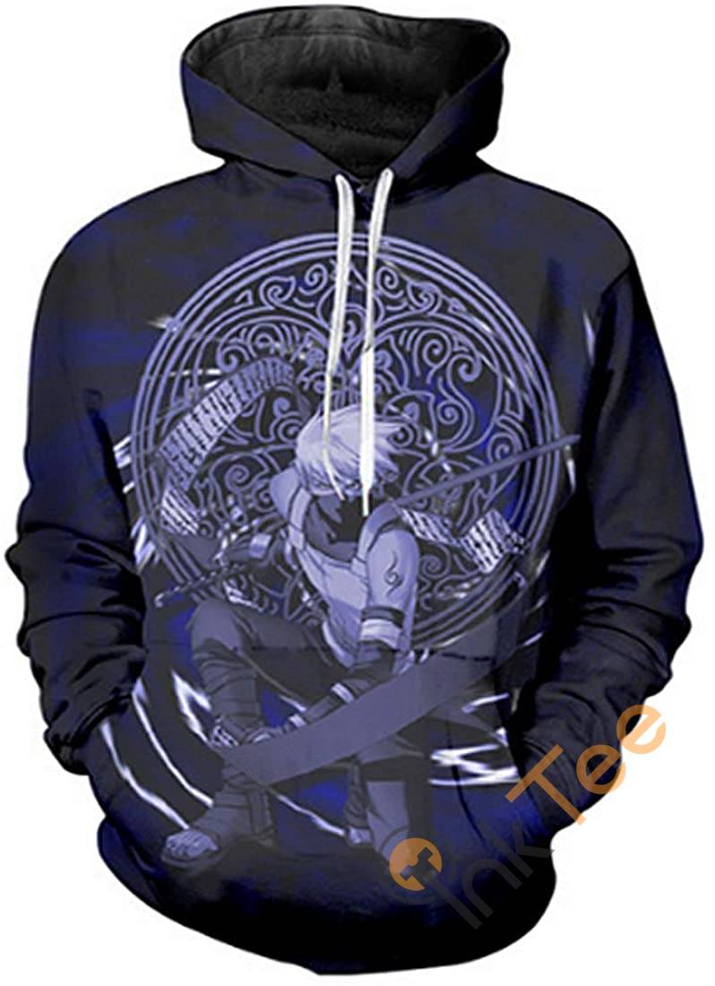 Cosplay Naruto Print Pullover With Front Pocket Hoodie 3D