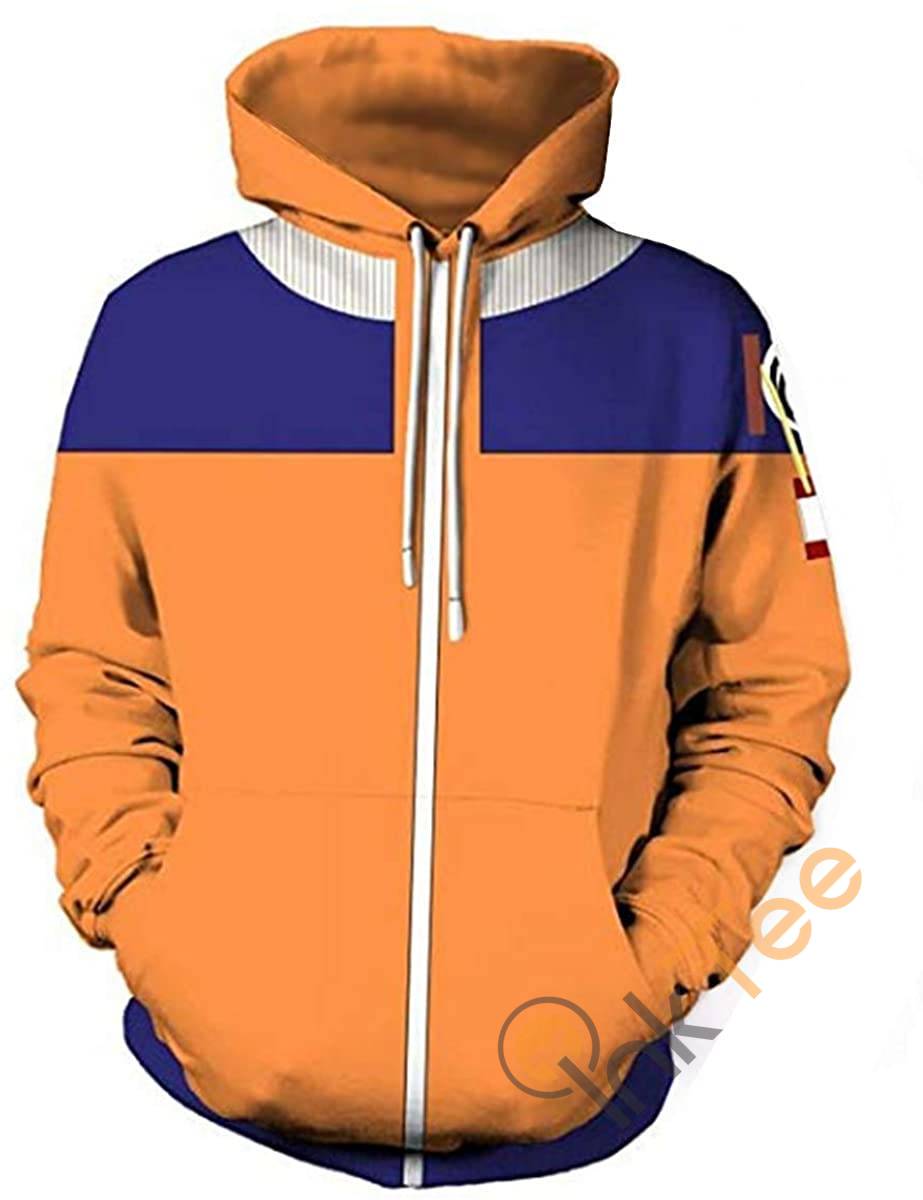 Cosplay Naruto Print Pullover With Front Pocket Hoodie 3D