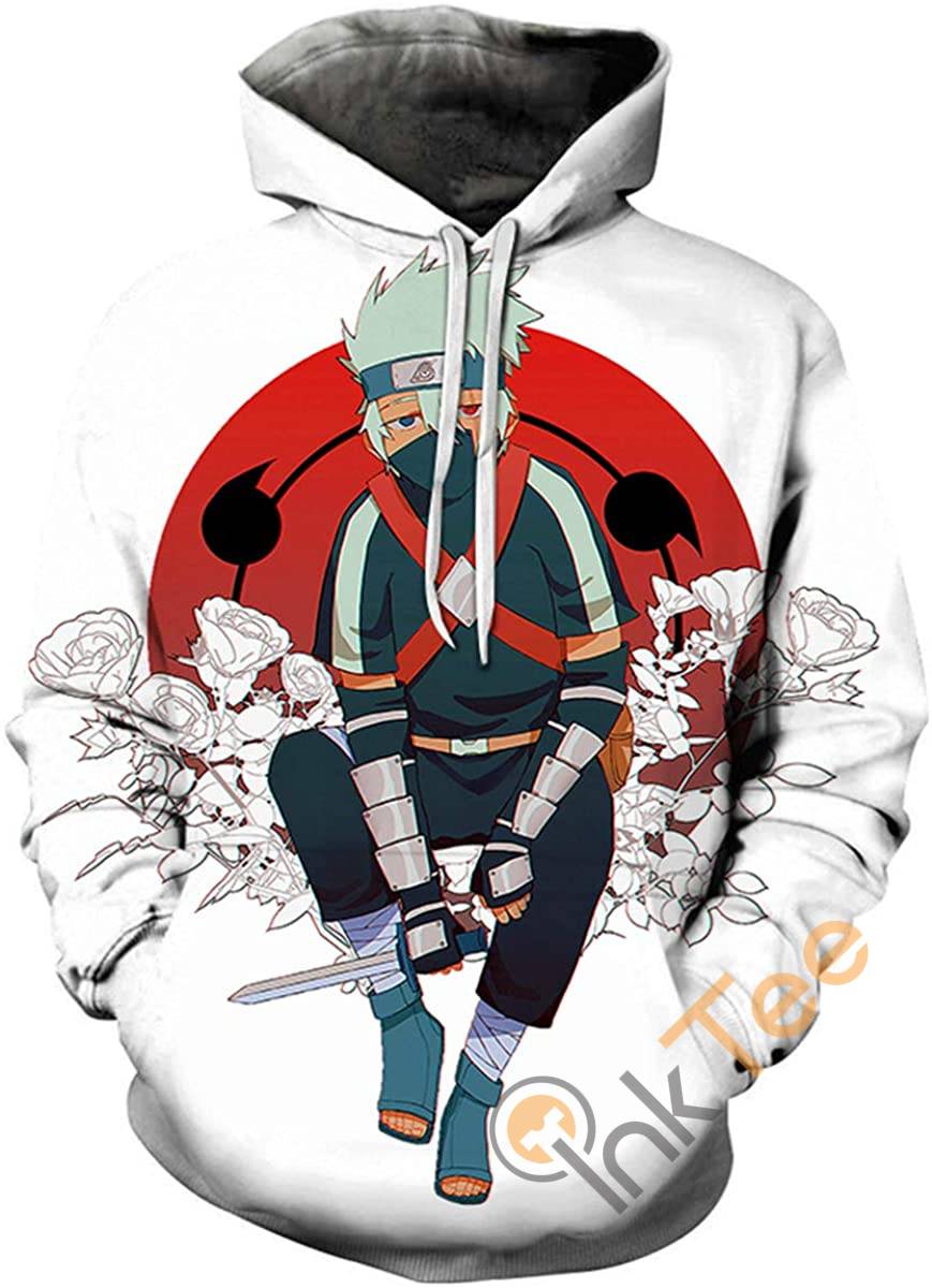 Cosplay Naruto Print Pullover With Front Pocket Hoodie 3D