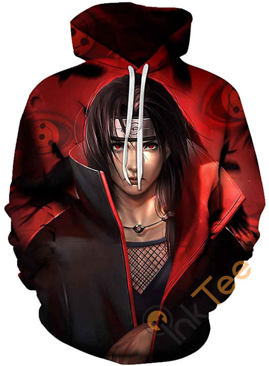 Cosplay Naruto Print Pullover With Front Pocket Hoodie 3D