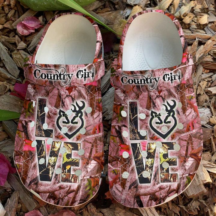 Country Girl Love Crocs Clog Shoes