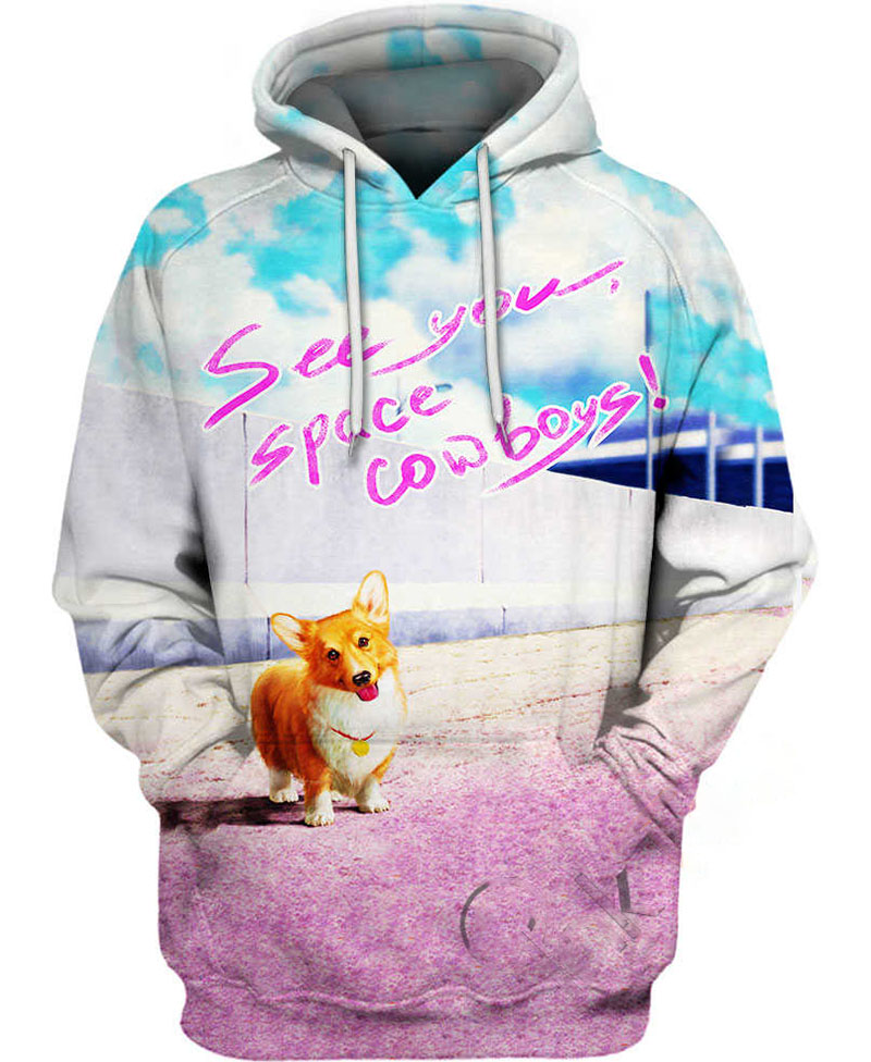 Cowboy Bebop Corgi Hoodie 3D
