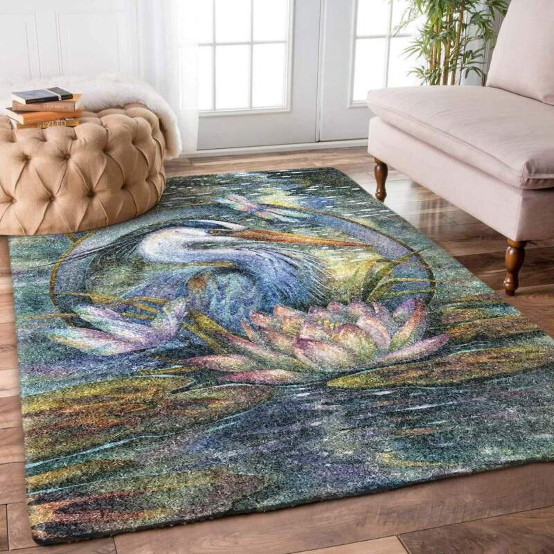 Crane Bird Lotus Limited Edition Rug