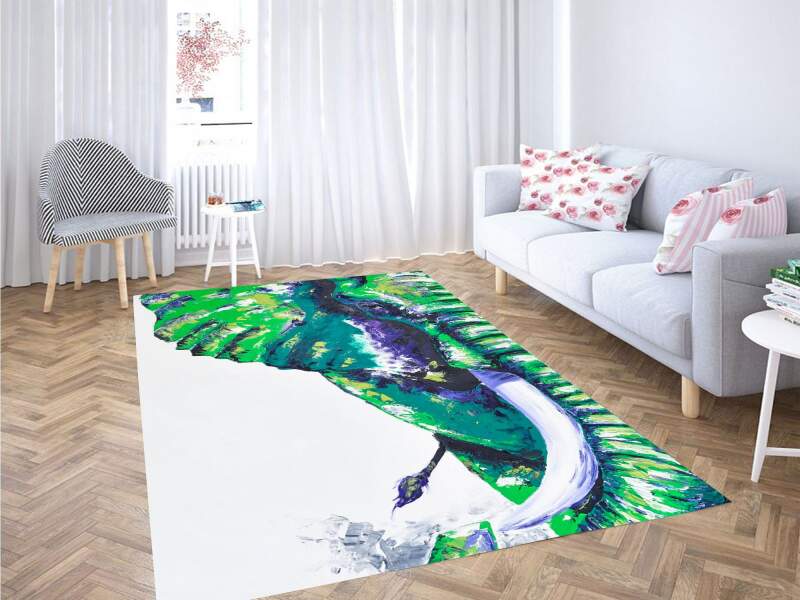 Crayon Elephant Carpet Rug