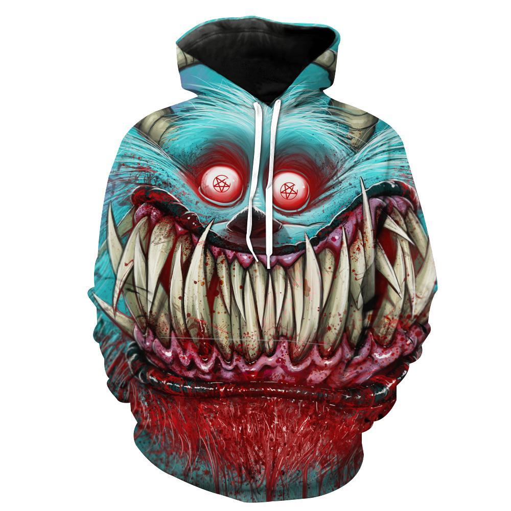 Creepy Monster Inc Style Scary Monster Hoodie 3D