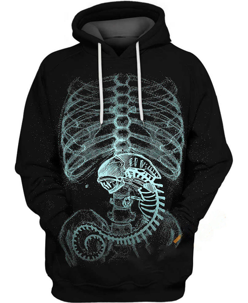 Creepy Pregnant Alien In My Body Hoodie 3D