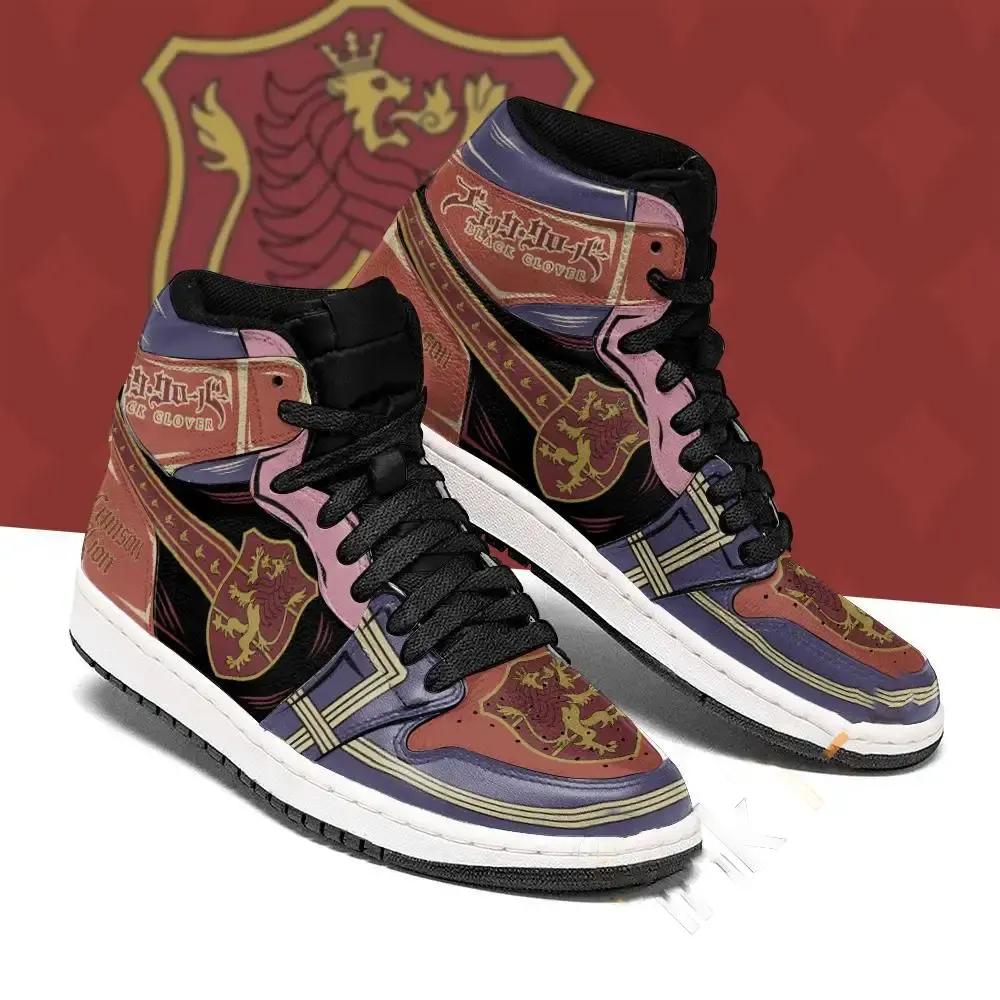 Crimson Lion Magic Knight Black Clover Anime Amazon Air Jordan Shoes