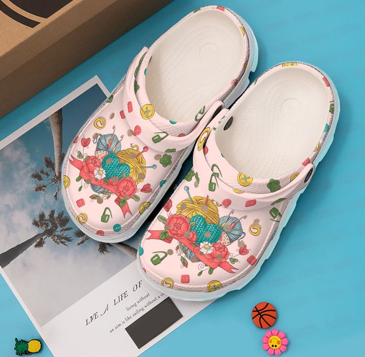 Crochet Love Crocs Clog Shoes